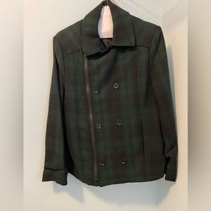 H&M Asymmetrical Wool Jacket (Green)